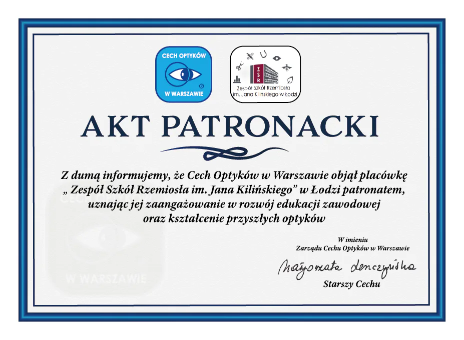 Akt patronacki - Łódź